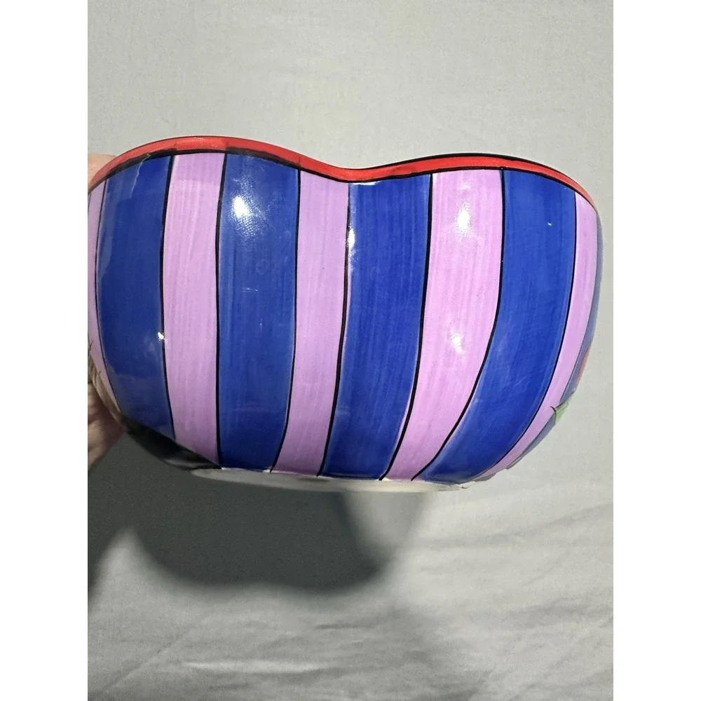 2002 Candace Reiter Designs Catzilla CATS Heart Shaped Ceramic Bowl 7